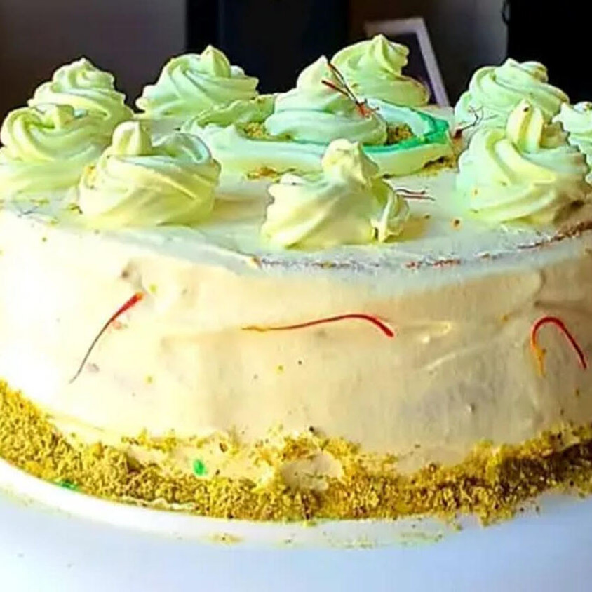 Exotic Citrus Pistachio Cake With Saffron Cream, Unique Cakes in San Diego