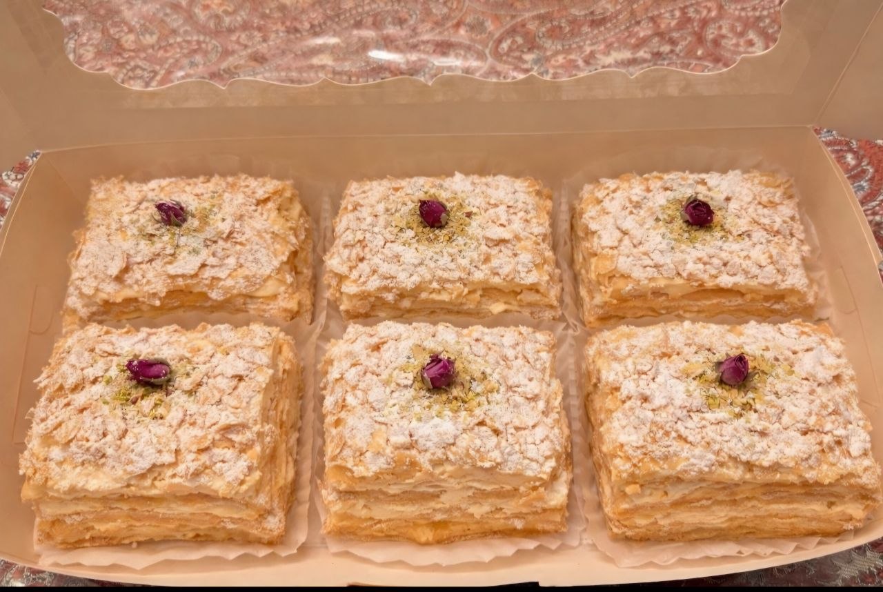 Napoleon Layered Puff Pastry with Cream, Unique Cakes in San Diego